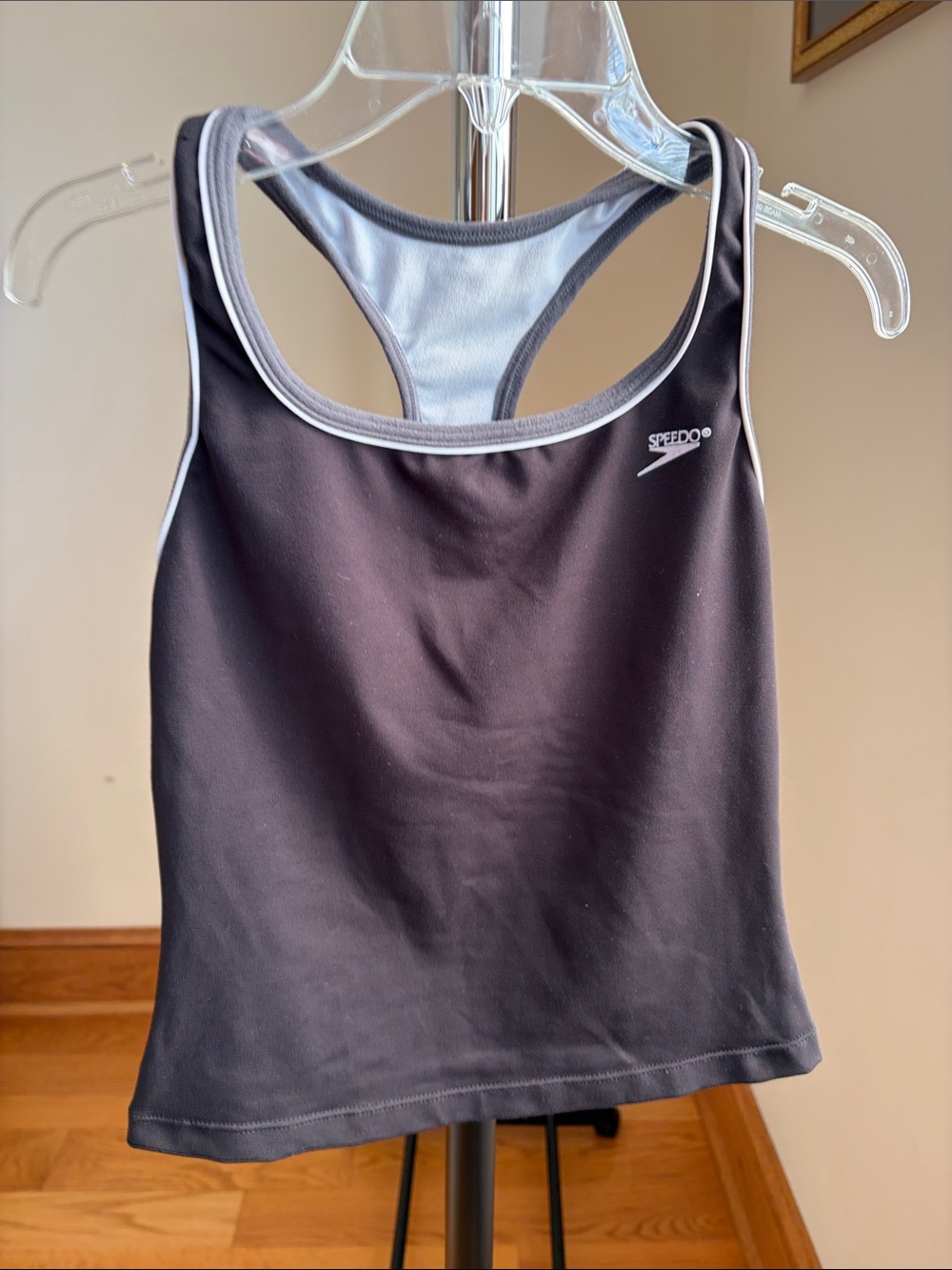 Speedo Black Tank with Gray Trim